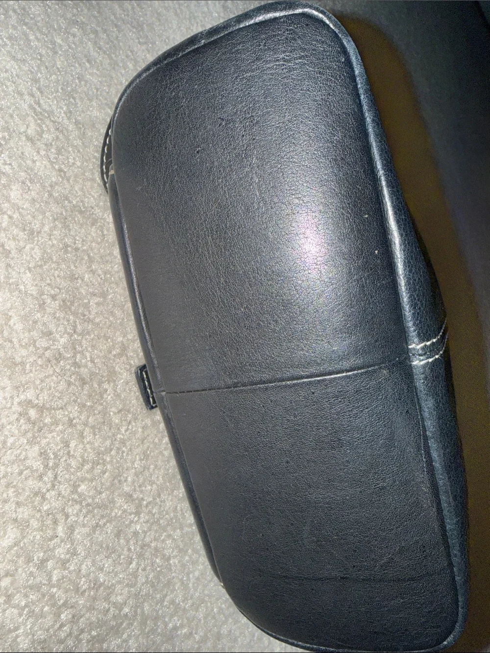 Vintage Fossil Black Leather Mini Crossbody Bag